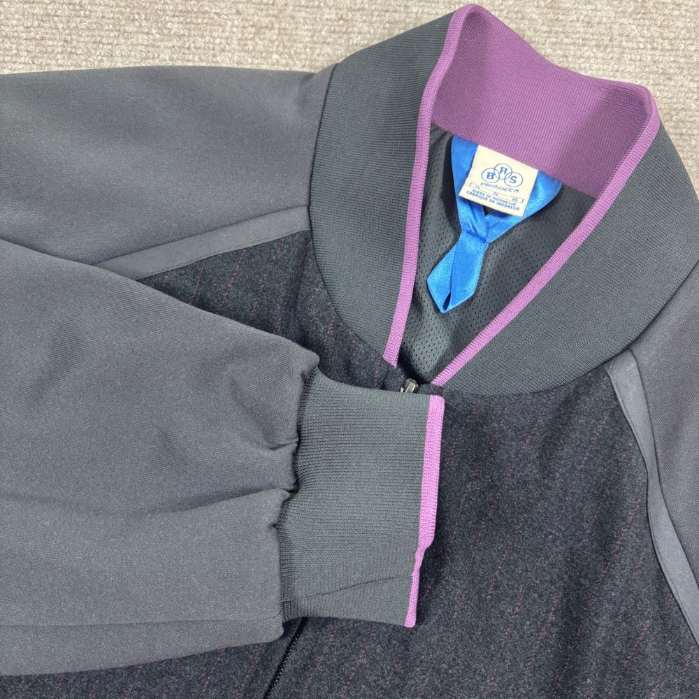 Nike Blue Ribbon Sports Pinstriped Gray Full Zip Jacket Men's Size XL EUC